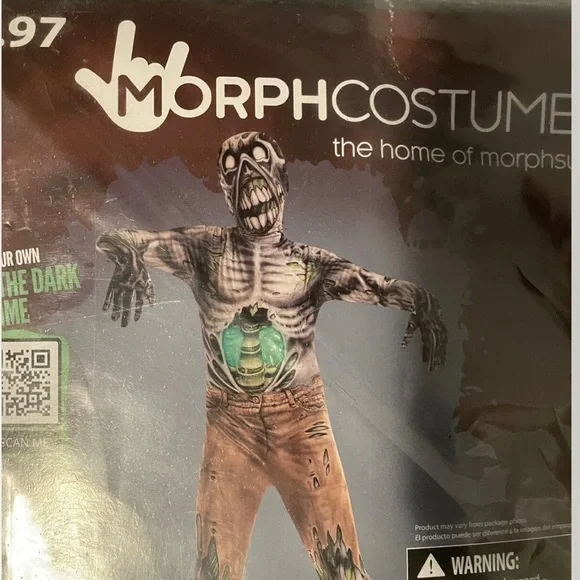 KIDS SLIME ZOMBIE MORPHSUIT Costumes Boy’s Size M(8) - Picture 4 of 8